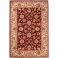 Hand-tufted Maroon Babice Wool Rug (3'3 x 5'3)