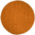 Hand-woven Orange Quintess Natural Fiber Jute Shag Rug (6' Round)