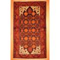 Persian Hand-knotted Balouchi Navy/ Red Wool Rug (3'6 x 6')