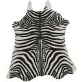 Handpicked Hacienda Zebra Print Cowhide Leather Rug (5' x 7')