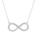 ABO Enterprises 16-inch Round Cut CZ Infinity Necklace