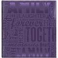 Embossed Gloss 'Family' Expressions Purple Photo Album (Hold 200 photos)