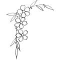 Penny Black Flower Corner Rubber Stamp