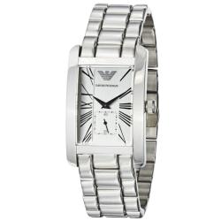 Emporio Armani Men's 'Classic' Silver Dial Stainless Steel Watch