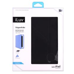 iLUV Apple iPad 3 Black Origami Folio Case ICC843BLK