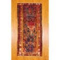 Persian Hand-knotted Hamadan Blue/ Red Wool Rug (4' x 8'9)
