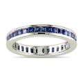 14k White Gold 1 3/4ct TGW Sapphire Eternity Ring
