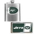 New York Jets Hip Flask and Money Clip Set
