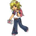 Inky Impressions 'Nickie Running Late For School' Cling Rubber Stamps