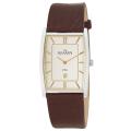 Skagen Men's 'Leather' Stainless Steel Brown Leather Watch