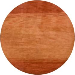Hand-tufted Mandara Orange Wool Rug (7'9 Round)