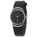Skagen Women's 'Leather' Stainless Steel Black Leather Watch