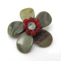 Green Jasper Floral Purity Pin-Brooch (Thailand)
