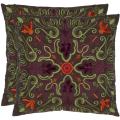 Lux 18-inch Brown Decorative Pillows (Set of 2)