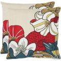 Floral Garden 18-inch Beige Decorative Pillows (Set of 2)