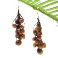 Cluster Dreams Freshwater Dyed Bronze Pearl Handmade Earrings (Thailand)