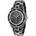 Lucien Piccard Women's 'Celano' Black Ceramic/ Stainless Steel Watch