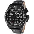 Swiss Legend Men's 'SL Pilot' Black Leather Watch