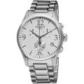 Tissot Men's 'T-Classic' White Dial Chronograph Stainless Steel Watch