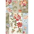 Hand-hooked Floral Ivory Wool Rug (3'9 x 5'9)