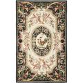 Hand-hooked Rooster Ivory/ Black Wool Rug (5'3 x 8'3)