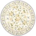 Hand-hooked Gardens Ivory Wool Rug (3' Round)