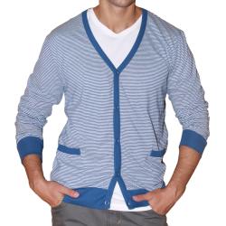 Blue Striped Cardigan