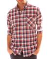 191 Unlimited Men's Orange Plaid Shirt