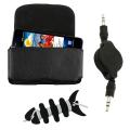 Leather Case/ Headset Wrap/ Audio Cable for Cell Phone