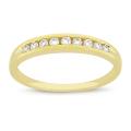 Miadora 14k Yellow Gold 1/4ct TDW Diamond Semi-eternity Ring (G-H, SI1-SI2)