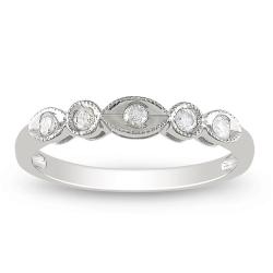 Miadora 14k White Gold 1/6ct TDW Diamond  Ring (I-J, I2-I3)