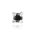 Sterling Silver 1/4ct TDW Black Diamond Single Stud Earring