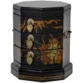 Black Lacquer Hexagon Jewely Box (China)