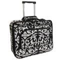 World Traveler Women's Damask Print Rolling Laptop Tote