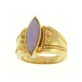Mason Kay 18k Yellow Gold Lavender Jadeite Marquise Ring