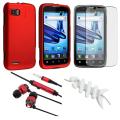 BasAcc Red Case/ Protector/ Headset/ Wrap for Motorola MB865 Atrix 2