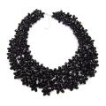 Lavish Mini Florals Black Crystal Statement Necklace (Thailand)