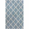 Hand-hooked Alexa Moroccan Trellis Blue Wool Runner (2'6 x 10')