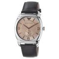 Emporio Armani Men's 'Classic' Brown Dial Leather Strap Watch