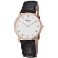 Chopard Men's 'Classic' Rose Gold Black Strap Watch