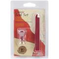 Classic Ceramic Initial Seal & Red Traditional Wax Set-E