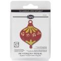 Sizzix Sizzlits Figgy Pudding Ornament With Flowers Singles Die