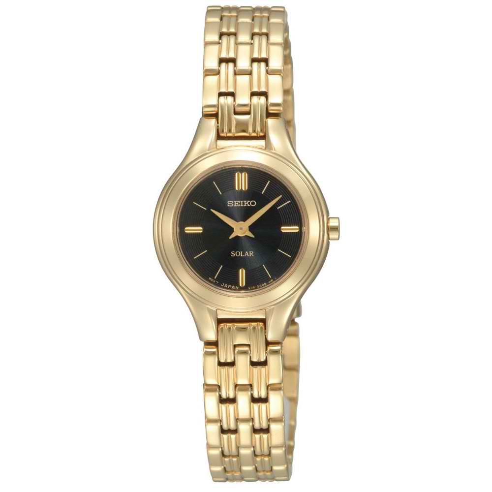 Seiko Womens Goldtone Solar Powered Watch