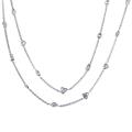 14k White Gold 7 1/4ct TDW Diamond By-the-yard Necklace (H-I, VS1-VS2)
