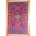 1950s Semi-Antique Persian Hand-knotted Bakhtiari Red/ Burgundy Wool Rug (10' x 16'4)