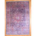 Persian Hand-knotted Tabriz Navy/ Orange Wool Rug (11'3 x 16'5)