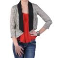 Journee Collection Junior's Lightweight Open Front Striped Jacket