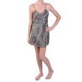 Hailey Jeans Co. Women's Leopard Print Satin Chemise Nightie