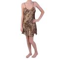 Hailey Jeans Co. Women's Leopard Print Satin Chemise Nightie