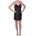 Hailey Jeans Co. Women's Polka-dot Print Satin Chemise Nightie